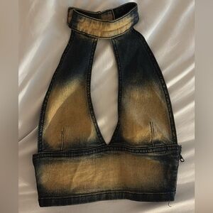 I.AM.GIA Denim Halter Top